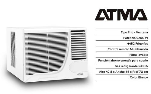 Aire Acondicionado Ventana ATMA 5000W Frío Solo-ATW5013FE-(8194)