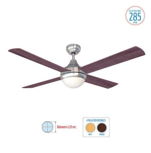 Ventilador de Techo LILIANA 5 vel, c/plafon, color wengue haya-(VTHM310)-89062