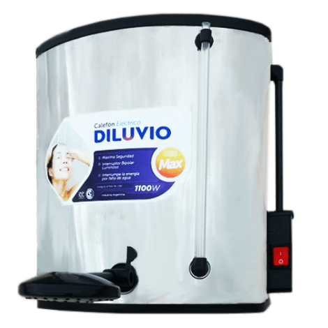 Calefón Eléctrico INDELPLAS  Acero Inoxidable 20 Lts-(Diluvio D20 Max)-91835