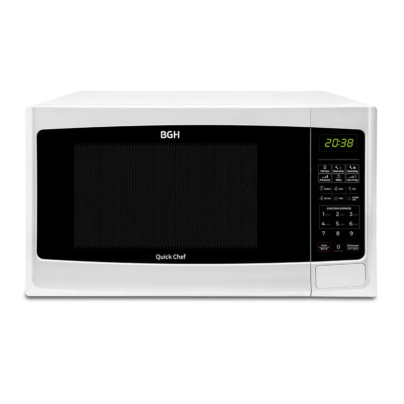 Microondas BGH 28Lts Digital Blanca 900W Grill Panel de Control  Digital-(B228DB9)-93158 - Previsora del Paraná