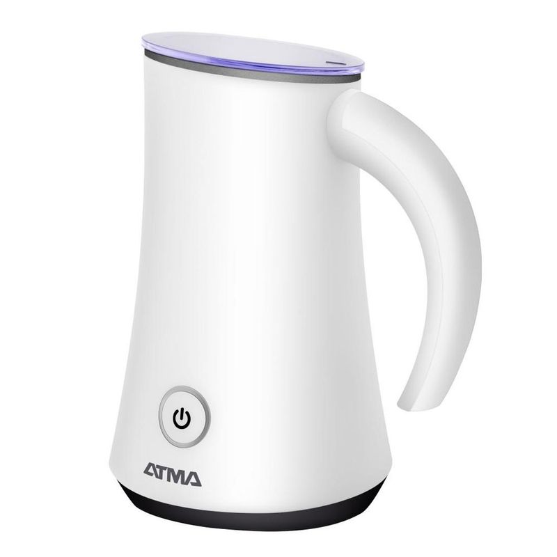  Espumador de leche para café, espumador de leche eléctrico y  vaporizador, espumador de café eléctrico, 4 en 1 multifuncional,  vaporizador y calentador de leche, espuma fría caliente densa espumador  aireado, espumador