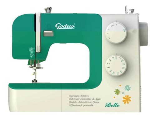 Maquina de Coser GODECO BL Crochet y Bobina de Acero, 17 Borda. Enhebrador Aut-(BELLE)-96131