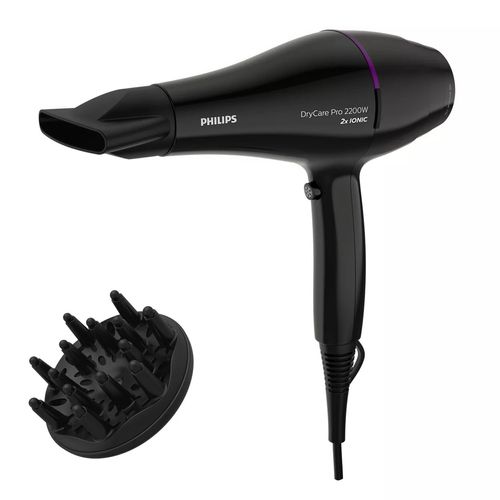 Secador de Cabello PHILIPS Dry Care Pro 2200W Motor AC Ceramic. Evita frizz. Aire Frio. Boquilla Chata-(BHD274/00)-96178