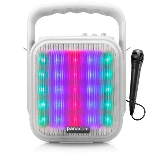 Parlante PANACOM Bluetooth Portatil. Luces Led. USB FM. Luces Azul-(T52CM)-96234