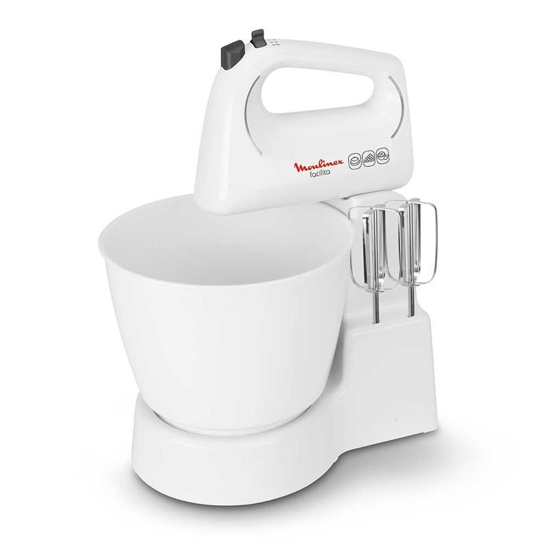 Batidora de Pie MOULINEX con Bowl 250W Facilita Blanca-(HM151158)-96256 -  Previsora del Paraná