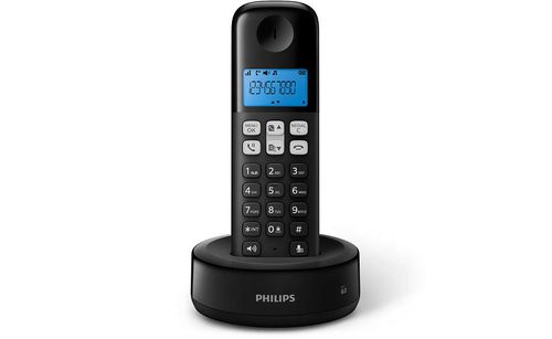 Teléfono Inalámbrico PHILIPS Pantalla 4.1 cm. Negro-(D1311B/77)-82533