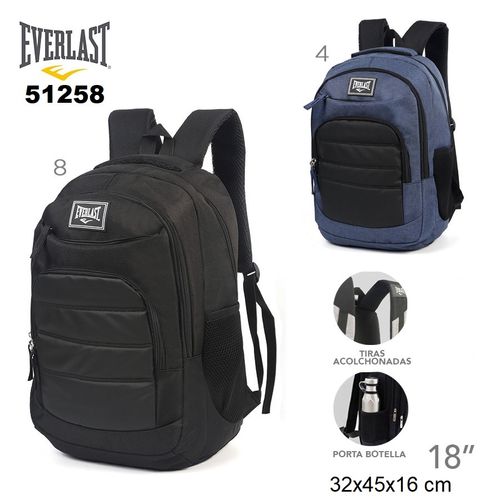 Mochila Porta Notebook EVERLAST Negro/Azul-51258-98508