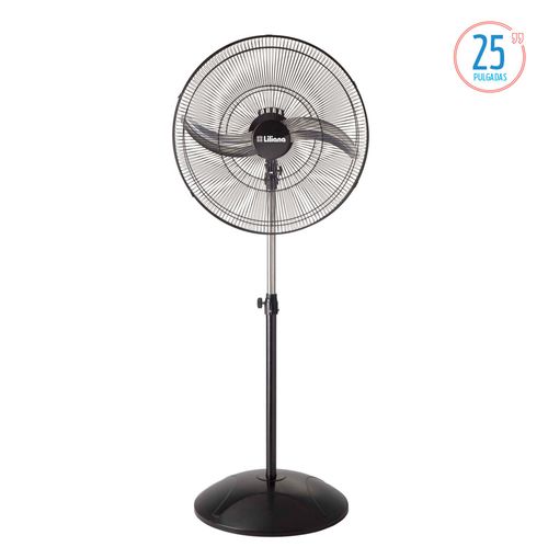 Ventilador de Pie 25" LILIANA Parrilla Metalica Negra 120W Aspas tipo avion-(VP25M)-90679