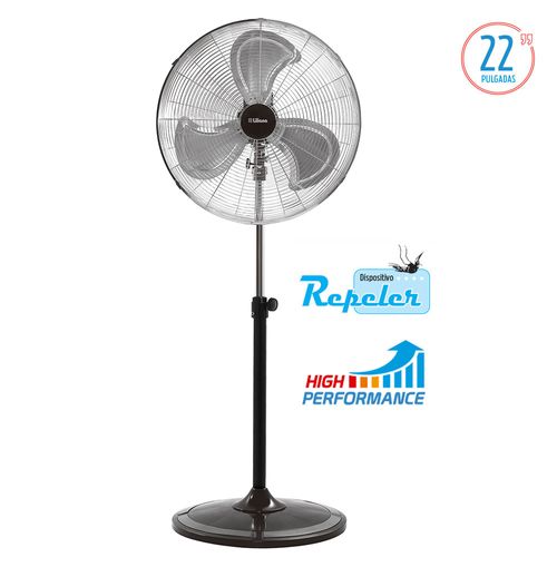 Ventilador de Pie 22" LILIANA 130W Parrilla Metalica Aspas Metalica 3 Velocidades-(VPC22)-98131