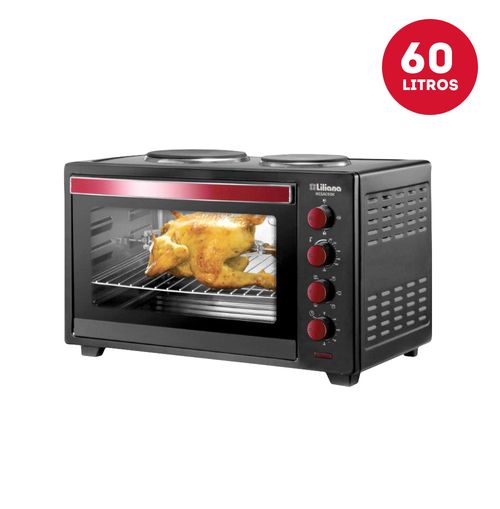 Horno Eléctrico LILIANA 60Lts Megacook 2000W Negro-(AO160)-98095