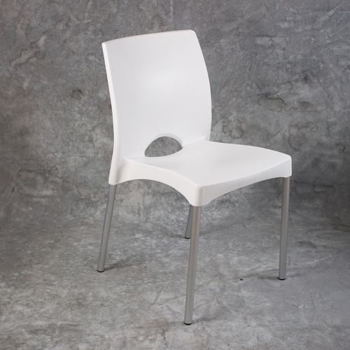 SILLA BOSTON - GARDEN LIFE - ASIENTO PLASTICO BLANCO-3447