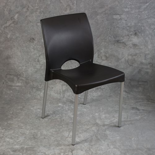 SILLA BOSTON - GARDEN LIFE -  ASIENTO PLASTICO NEGRO