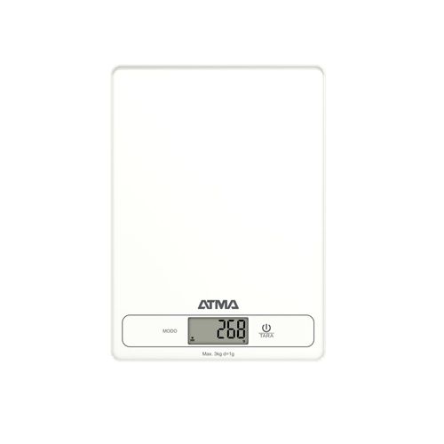 Balanza de Cocina ATMA Digital. Vidrio templado Capacidad 3kg-(BCAT21VWP)-99342