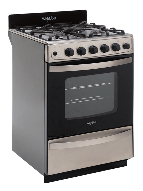 Cocina WHIRLPOOL 55Cm Acero Inoxidable Rejillas Hierro Fundido-(WFX57DI)-98926