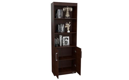 BIBLIOTECA MOSCONI C/ ESTANTES Y PUERTA 0.60 MTS. MELAMINA WENGUE - 98633