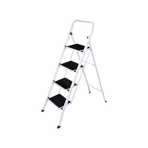 Escalera Metalica One Box (OB-E4) Reforzada Plegable Antideslizante 4 Escalones 150Kg-98160