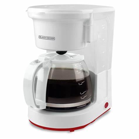 Cafetera BLACK & DECKER (CM0410-AR) 8 tazas Blanca con filtro permanente-98037