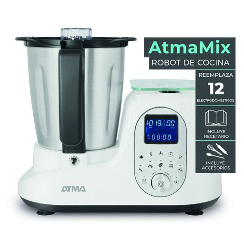 Robot de Cocina ATMA 8 en 1. Inox. 2Lts 12 Programas Pantalla LCD - (RC2020WN)-97377