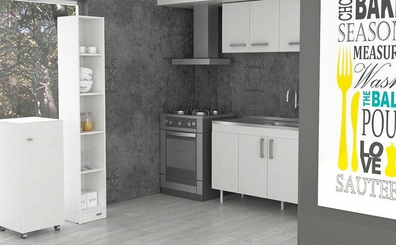 Mueble Despensero Organizador Cocina Blanco Melamina 1p