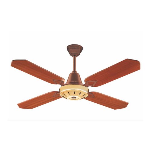 Ventilador de Techo SUPERCLIMA C/ 4 Paletas Madera Dorado y Marron-(VTX141 DORADO)-7923