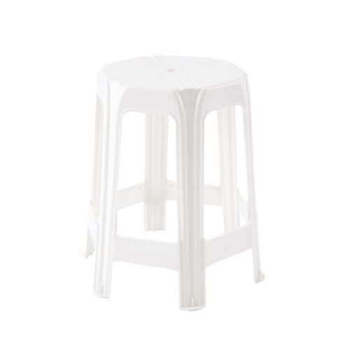 Banqueta GARDEN LIFE Rio Apilable 6 Patas de Plastico Blanco-(F720001)-1299