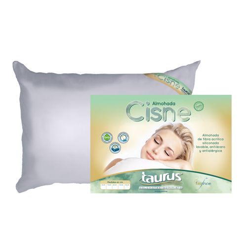 Almohada Dual Sense TAURUS  70x44 Espuma Alta Densidad Fibra Acrilica Tela Percal-(1313)-4639