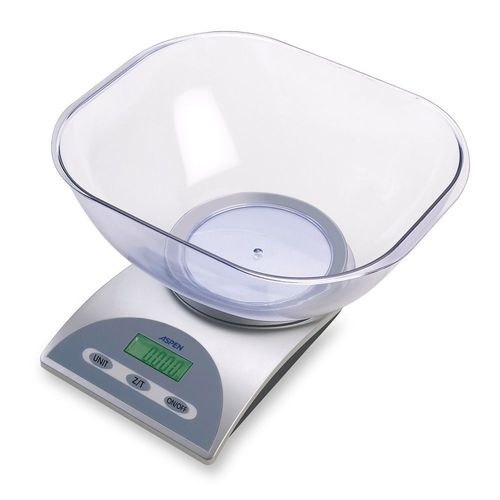 Balanza de Cocina ASPEN Digital 3kg Bowl Acrilico Silver - (BC-220 - Silver) - 998262