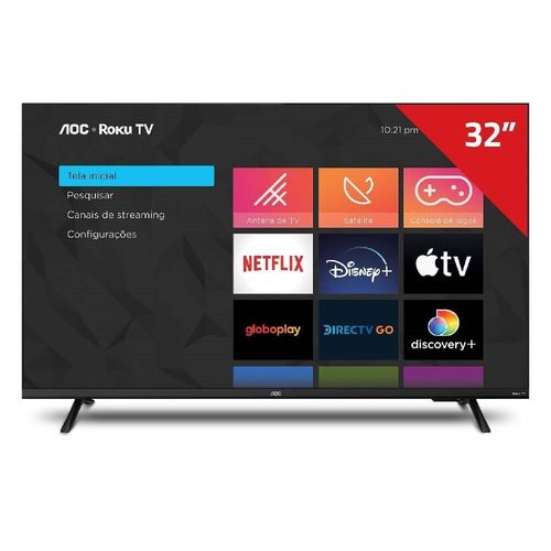 Smart tv AOC 32" HD Roku - (32S5135/77G) - 998250