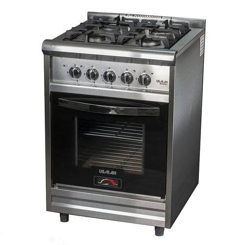 Cocina USMAN 55cm Irina Plus Acero Inox Encendido Hornallas y Horno - (325) - 995803