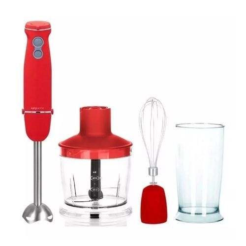 Licuadora de Mano KANJI 1000W Rojo 3 en 1 Vaso Medidor - (KJH-BL1000HB02) - 998513