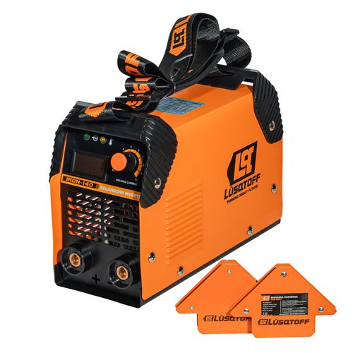 Soldadora Inverter Lusqtoff + Escuadras + Maletin 120A/220V (MEGAIRON140-9) - 1000607