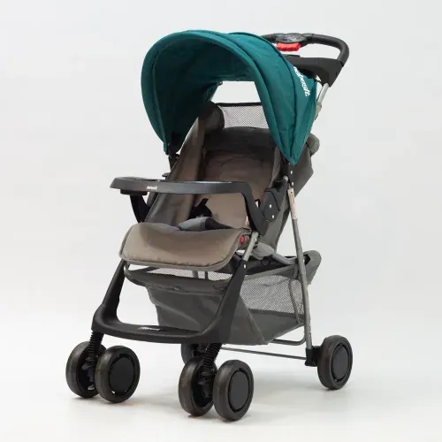 Coche de Paseo BEBESIT VERDE OSCURO Portaobjetos Superior e inferior Reclinable (1337-J) - 1000546