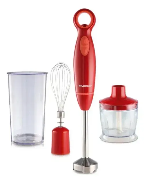 Licuadora de Mano PEABODY 600W Roja (PE-LMA323R) -1000901