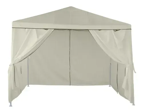 Gazebo Laury 3x3 mts.LP-080 Blanco Alt. 2.50 mts Con 4 Paredes de Poliester 140 grs. (13876) -995601