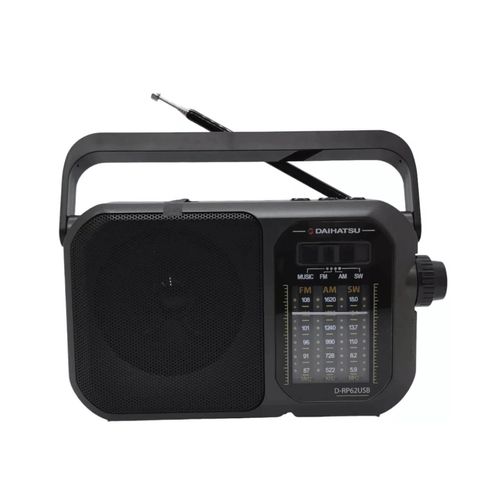 Radio AM-FM Dual DAIHATSU Pilas-Bateria Conexion USB (Cargador No Incluido) Linterna Led (D-RP62USB) -998476