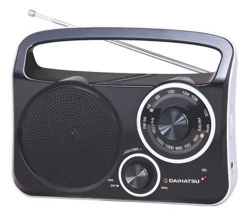 Radio Dual AM-FM DAIHATSU 4 pilas C o 220V (D-RP400/BK) -998484