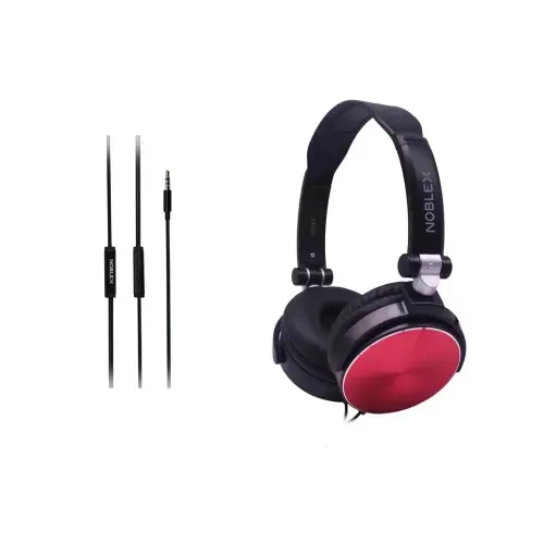 Auricular On Ear Blanco-Rojo Mic Incorporado - NOBLEX (HP107BR) 92613