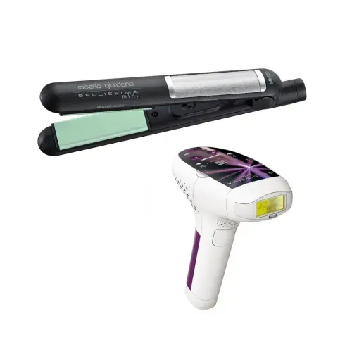 Combo Set Depiladora IPL Flash Go Fast + Plancha Mini MC210 - BELLISSIMA (COMBO BODY CARE) 84140
