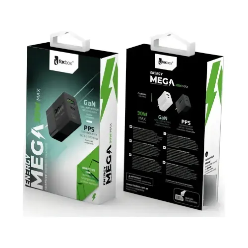 Cargador de Pared Gan Mega 30W Blanco - FOXBOX (7993) - 1002588