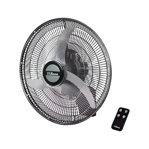 Ventilador de Pared 20 90W Parrilla Cromada Aspas Metalicas Control Remoto Timer - 82475