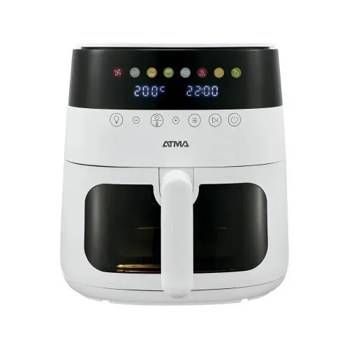 Freidora de Aire 6Lts 1750W Blanca con Visor Panel Digital 8 Programas