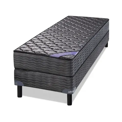 Conjunto Imperial INDUCOL Colchon+Sommier 100x190+1 Almohada Fibra Vivencia Nativa (60002+76002+92790) -1001281