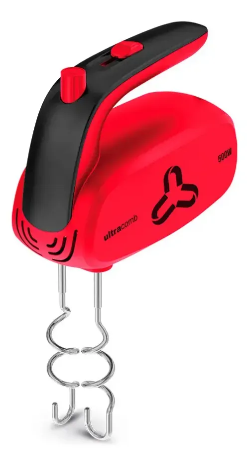 Batidora de Mano 500W 5 Velocidades Color Rojo - ULTRACOMB (BM2608R) 1003214