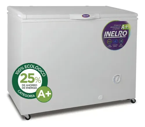 Freezer Horizontal 280Lts Blanco Inverter Tapa Ciega Ruedas EEA++ - INELRO (FIH - 350 A++)   998111