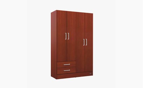 PLACARD MOSCONI  4 PUERTAS 2 CAJONES ART 24 CAOBA-(55983)-3775