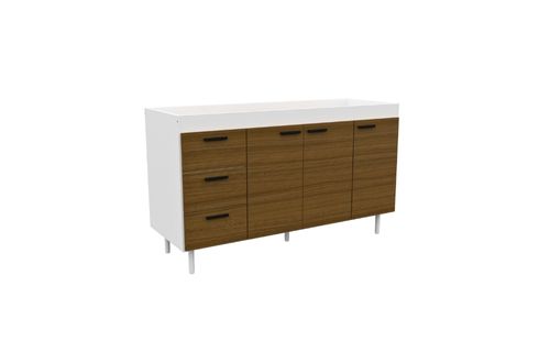 BAJO MESADA 140 - MEL. BLANCO / AVELLANA (SIN BACHA  10245 MOSCONI -1001444
