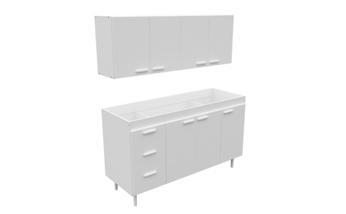 COMBO COCINA MOSCONI 1.40 EXPRESS BLANCO MELAMINA S/BACHA (10143) -995304