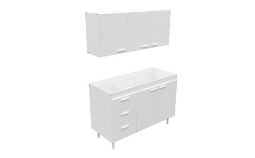 COMBO COCINA MOSCONI 1.20 EXPRESS BLANCO MELAMINA S/BACHA (10139) - 995274