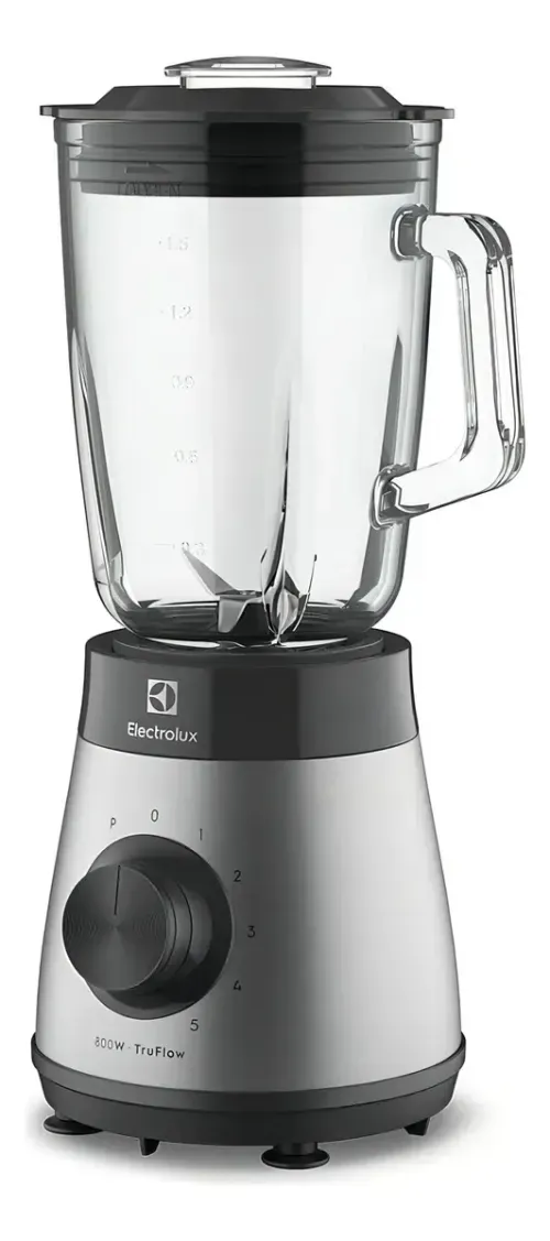 Licuadora de Vaso ACERO INOX. Jarra de vidrio 2L tecnologia TruFlow + 5 velocidades - 800 w - ELECTROLUX (EBS30)  1003599