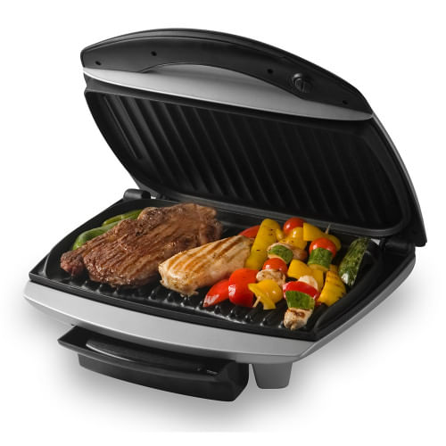 Parrilla Grill Electric ATMA Doble Antiadherente 2 niveles de Temperatura (PG4720P) - 996518